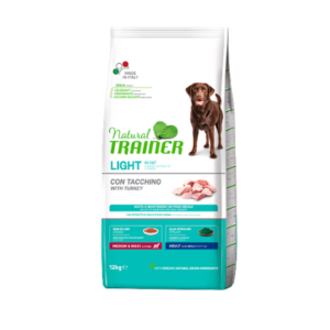 Natural Trainer Medium Maxi Light in Fat Adul, cibo secco cane natural trainer, cibo secco per cani natural trainer, natural trainer per cani adulti, trainer natural weight care medium maxi,