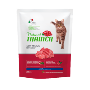 NATURAL TRAINER ADULT Natural Trainer, Crocchette Natural Trainer Adult Manzo, croccantini per gatti