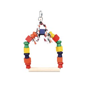 ALTALENA AD ARCO PER UCCELLI IN LEGNO COLORATO TRIXIE