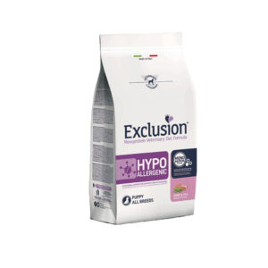Exclusion Hypoallergenic Puppy, Exclusion Hypoallergenic Puppy maiale e piselli, exclusion puppy, crocchette exclusion puppy,
