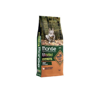 Monge B-Wild Adult All Breed, crocchette monge, monge b wild, monge hrain free, crocchette monge b wild grain free, crocchette monge per cani, crocchette per cani monge,