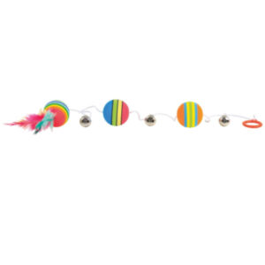 Trixie Palline Arcobaleno con elastico, trixie gioco per gatto, gioco per gatto, gioco per gatti, giochi per gatti,
