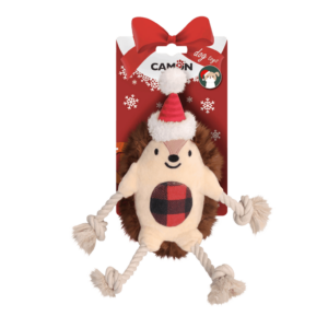 Camon peluche natalizio con corda, pupazzo per cani, idee regalo per cani, giocattoli per cani,
