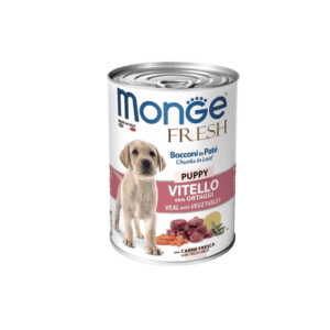 Monge Fresh Puppy Vitello con ortaggi, linea monge puppy, bocconcini per cuccioli,