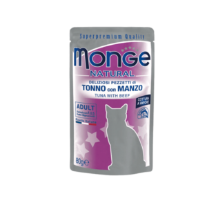 Monge Natural Bustine Tonno con Manzo,