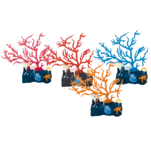 Wave Fluo Reef , decorazione per acquario,