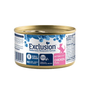 Exclusion Mediterraneo Monoprotein Kitten Umido Pollo, Alimenti Umidi per gatti, Exclusion,