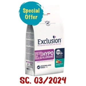 Exclusion Diet Hypoallergenic Medium and Large Breed Cervo 12kg (Scadenza 03-2024), Exclusion,