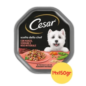 Cesar per Cani Ricetta Scelta dello Chef con Manzo