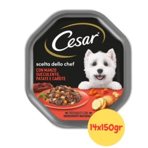 Cesar per Cani Ricetta Scelta dello Chef con Manzo