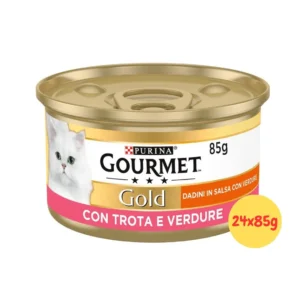 Purina Gourmet Gatto Gold Dadini in Salsa con Trota e Verdure
