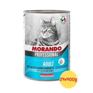 Morando Professional Gatto Adult Patè con Pesce Bianco e Gamberetti