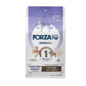 Forza 10 Mono Diet Crocchette per Cani Mini Toy Adult Agnello